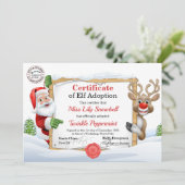Official North Pole Elf Adoption Certificate 招待状 (スタンド正面)