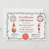 Official North Pole Elf Adoption Certificate  招待状 (正面)