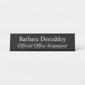 Official Office Scapegoat Black デスクネームプレート (正面)