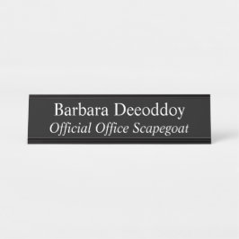 Official Office Scapegoat Black デスクネームプレート