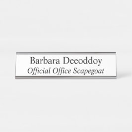 Official Office Scapegoat White デスクネームプレート