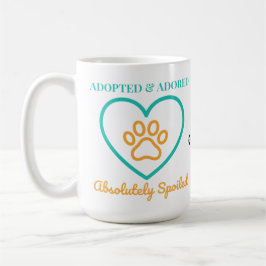Official Rescue Pet Badge Adopted Adored & Spoiled コーヒーマグカップ