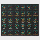 Official Rescue Pet Badge Adopted Adored & Spoiled ラッピングペーパー (フラット)