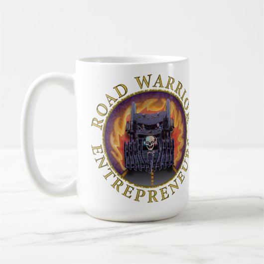Official Road Warrior起業家ロゴ コーヒーマグカップ (左)