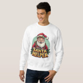 Official Santa Helper Sweatshirt Funny Christmas スウェットシャツ (正面フル)