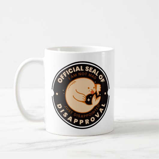 Official Seal of Disapproval Funny Classic Mug コーヒーマグカップ (左)