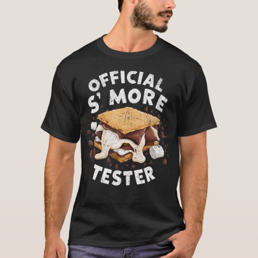 Official Smore Tester Marshmallows Campfire Smores Tシャツ (正面)