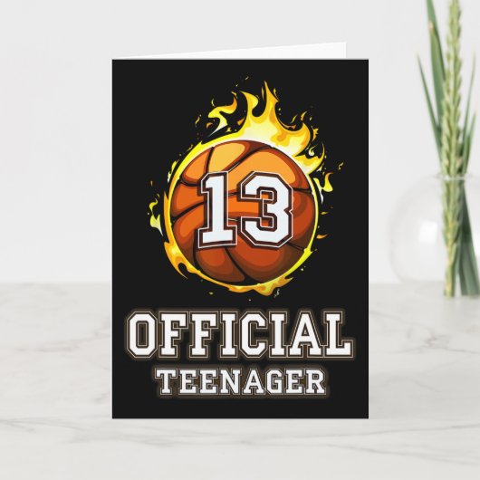 Official Teenager Bysketbyll 13th Birthday Gift  カード (正面)