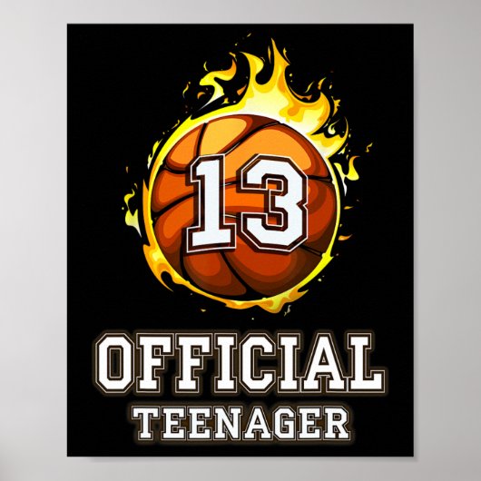 Official Teenager Bysketbyll 13th Birthday Gift ポスター (正面)