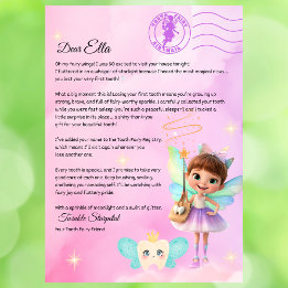 Official Tooth Fairy Magical Letter Printable  招待状