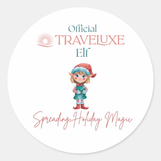 Official Traveluxe Elf ラウンドシール (正面)