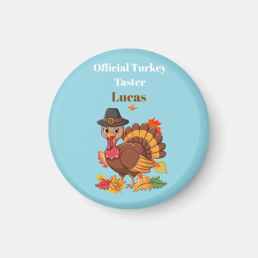 Official Turkey Taster Thanksgiving Magnet マグネット (正面)