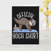 Official Yoga - Funny Yoga カード (黄色い花)