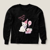 Officially 3 Years Old Cute Cat Girls Birthday T-S (デザイン正面)