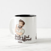 Officially a Dad Coffee Mug – Funny New Dad Gift  ツートーンマグカップ (正面左)