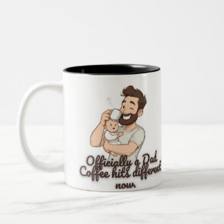 Officially a Dad Coffee Mug – Funny New Dad Gift  ツートーンマグカップ