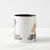 Officially a Dad Coffee Mug – Funny New Dad Gift  ツートーンマグカップ (中央)