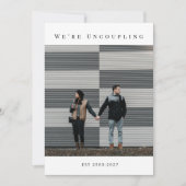 Officially Divorced Modern Announcement Photo Card 案内状 (正面)