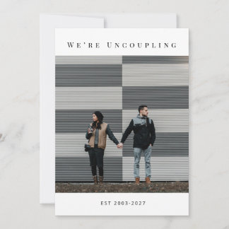 Officially Divorced Modern Announcement Photo Card 案内状