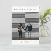 Officially Divorced Modern Announcement Photo Card 案内状 (スタンド正面)