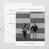 Officially Divorced Modern Announcement Photo Card 案内状 (正面/裏面)