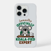 Officially Koala-fied Expert Funny Coffee Pun iPhoneケース (裏面)