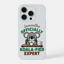 Officially Koala-fied Expert Funny Coffee Pun iPhone 15 Proケース