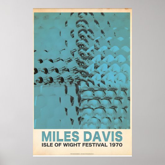 Officially Licensed Miles Davis Isle of Wight ポスター (正面)