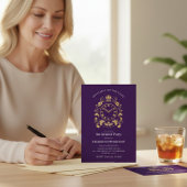 Officially Off The Clock Gold Scroll Retirement 招待状