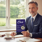 Officially Off The Clock Pocket Watch Retirement  招待状