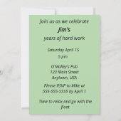 Officially Off the Quack Funny Retirement 招待状 (裏面)