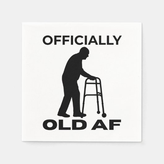 Officially Old AF スタンダードカクテルナプキン (正面)