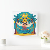 Officially Retired Funny Retirement Shirt スクエア壁時計 (ホーム)