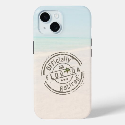 Officially Retired in Florida Tropical Beach Ocean Case-Mate iPhoneケース (裏面)