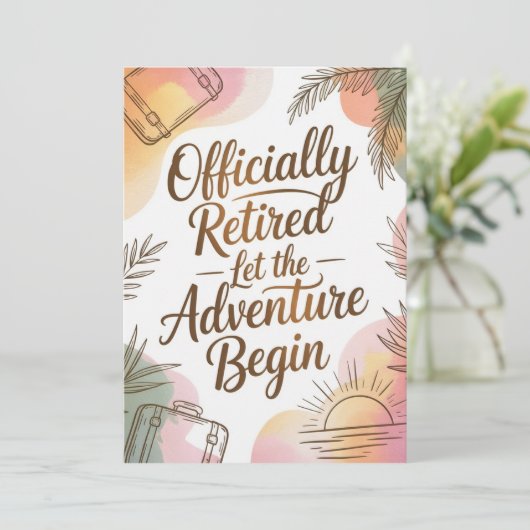 Officially Retired – Let the Adventure Begin カード (スタンド正面)