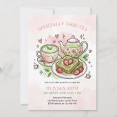 Officially Thir-Tea Matcha Tea Party 30th Birthday 招待状 (正面)