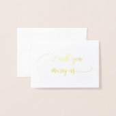 Officiantカードを結婚している私達と結婚します 箔カード (封筒付き正面)