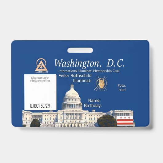 Offizielle Illuminati-Mitgliedskarte バッジ (正面)
