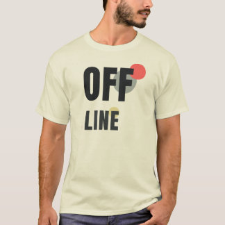 OFFLINE | モダン ミニマリスト グラフィック デザイン Tシャツ