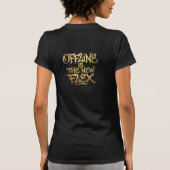 Offline Is The New Flex Gold Graffiti Luxury  Tシャツ (裏面)