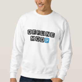 OFFLINE MODE ミニマリスト テクノロジー タイポグラフィ デザイン スウェットシャツ