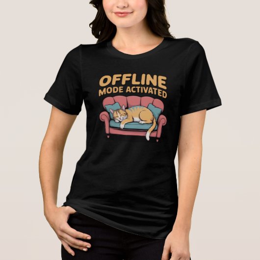 OFFLINE MODE ACTIVATED トライブレンドTシャツ (正面)