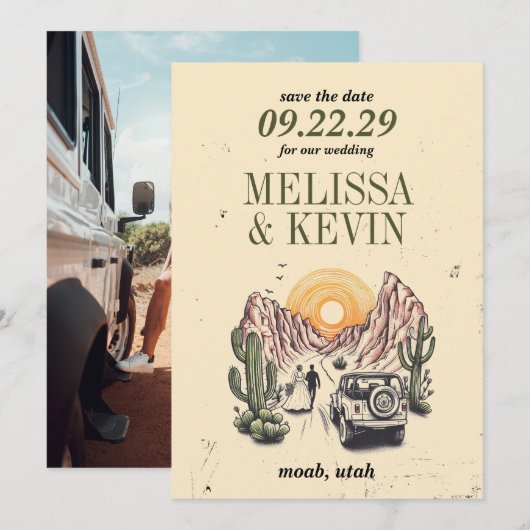 Offroad Canyon Couple セーブザデート (正面/裏面)