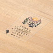 Offroad Canyon Couple Wedding アクリル招待状 (レイダウン)