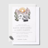 Offroad Canyon Couple Wedding ベラム紙招待状 (オフセット)