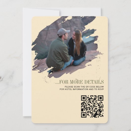 Offroad Canyon Couple Wedding 招待状 (裏面)