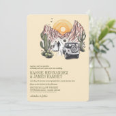 Offroad Canyon Couple Wedding 招待状 (スタンド正面)