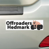 Offroaders Hedmark -バンパーステッカーの白 バンパーステッカー (車上)