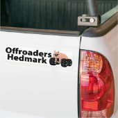 Offroaders Hedmark -バンパーステッカーの白 バンパーステッカー (トラック上)