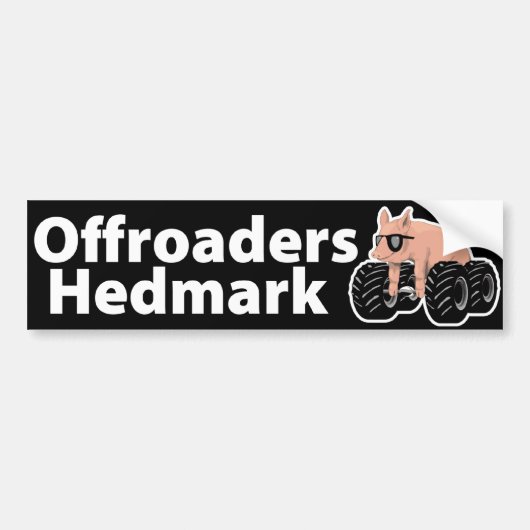 Offroaders Hedmark -バンパーステッカーの黒 バンパーステッカー (正面)